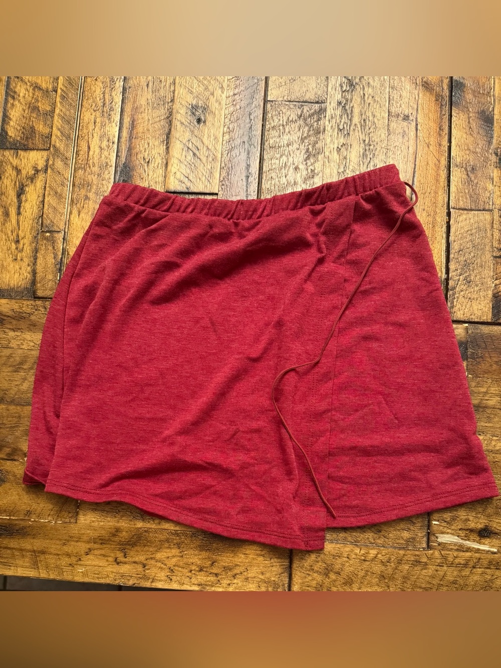 h.i.p. Red Casual Wrap Skort
